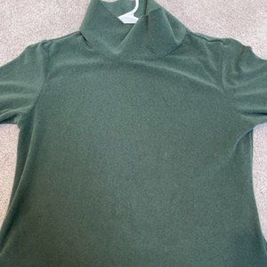 Dudley Stephens Park Slope Turtleneck, Green, Size L, Terry Fleece